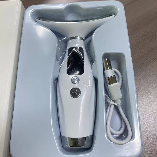 Rechargeable 7-LED Facial & Neck Massager - Clinorra