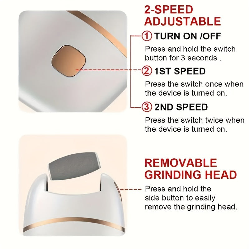Electric Foot Grinder – USB Rechargeable Foot Polisher - Clinorra