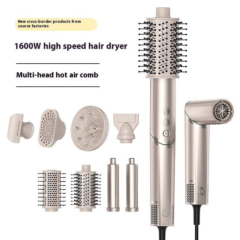 Folding 8 In 1 Hair Dryer Plasma All-in-one Hot Air Comb Suit - Clinorra