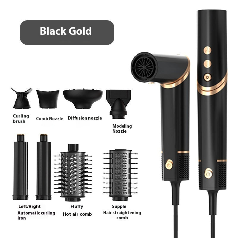 Folding 8 In 1 Hair Dryer Plasma All-in-one Hot Air Comb Suit - Clinorra