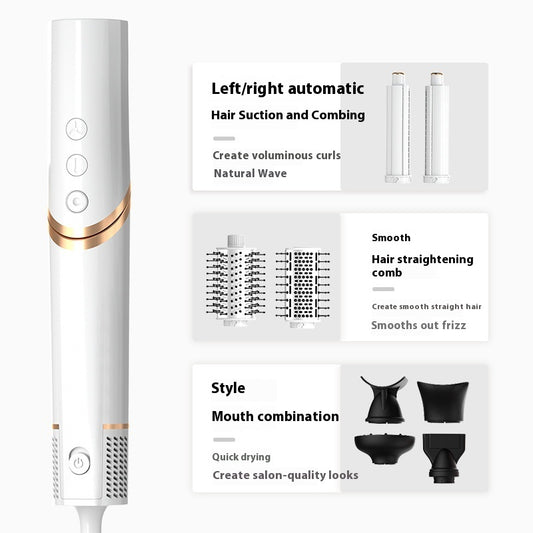 Folding 8 In 1 Hair Dryer Plasma All-in-one Hot Air Comb Suit - Clinorra